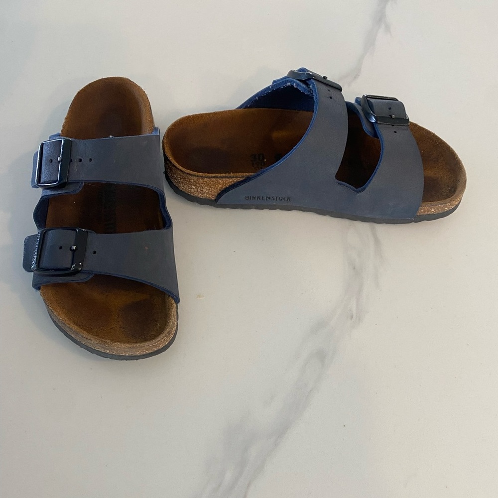 Birkenstock Kids Blue Two-Strap Sandals